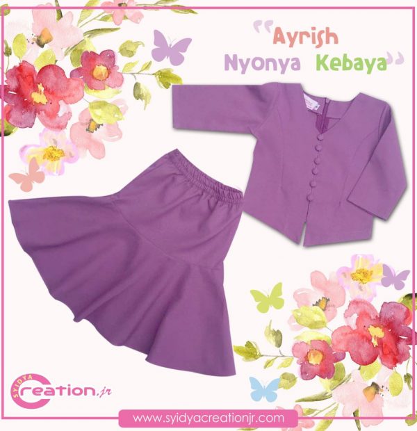 AYRISH NYONYA KEBAYA [Dusty Purple] ⋆ Syidya Creation Jr.